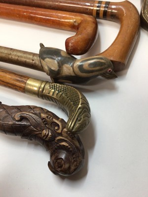 Lot 2458 - Collection of nine walking sticks