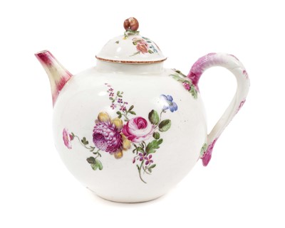 Lot 59 - A Mennecy teapot and a cover, circa 1760