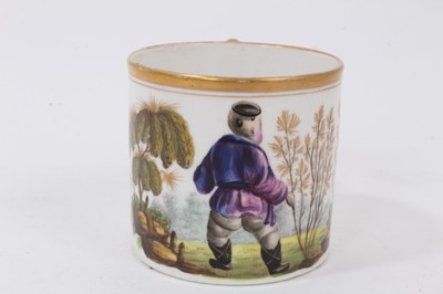 Lot 78 - A Minton coffee can, painted in Chinese style, pattern number 535, circa 1815