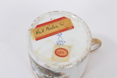 Lot 78 - A Minton coffee can, painted in Chinese style, pattern number 535, circa 1815