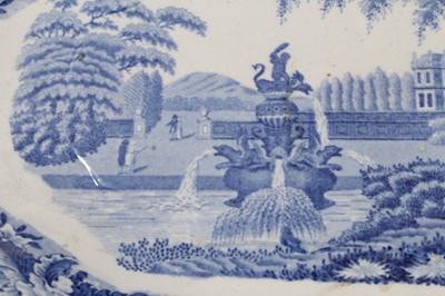 Lot 60 - A 19th century blue printed dish