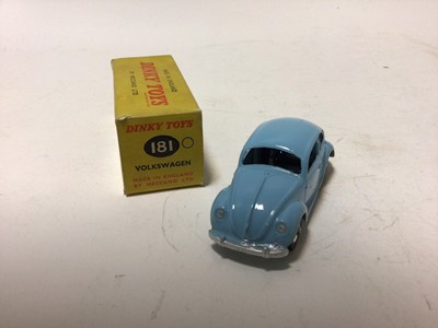 Lot 22 - Dinky Volkswagen No 181 light blue and green colourways both in original boxes