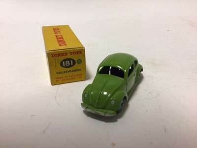 Lot 22 - Dinky Volkswagen No 181 light blue and green colourways both in original boxes