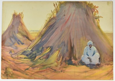 Lot 1211 - *Gerald Spencer Pryse (1882-1956) watercolour - Guinea Corn, Belambra, 54cm x 77cm, titled verso, unframed