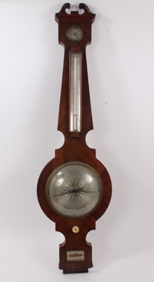 Lot 667 - Large 19th century mahogany barometer thermometer by Jones Gray, Strand, Liverpool