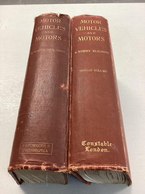 Lot 2016 - Motoring Interest- W. Worby Beaumont Motor Vehciles and Motors, 2 vols.