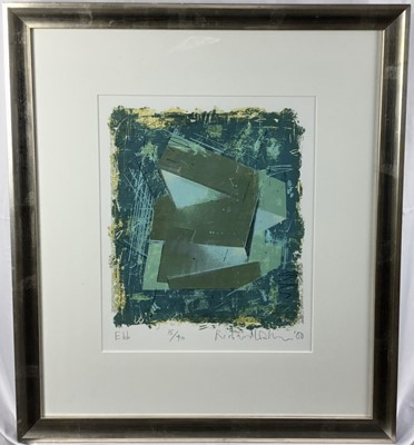 Lot 47 - *Richard Walker signed limited edition print - Ebb, dated '00, 37cm x 30cm, mounted in glazed silver frame (66cm x 58cm overall)