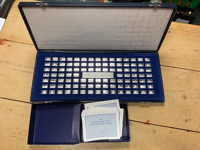 Lot 206 - World - The Franklin Mint .925 Silver Ingot Collection of One Hundred 'The Medallic Register of the World's Great Ships'