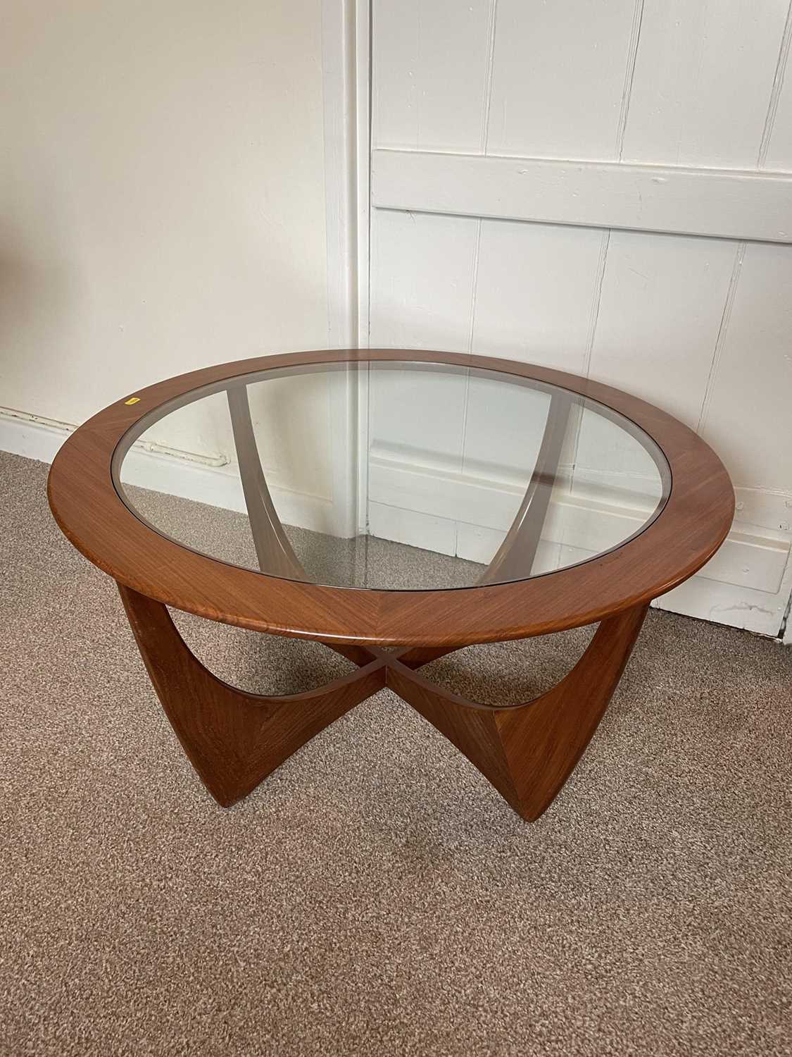 Lot 1375 - G-Plan circular Astro coffee table with glass top