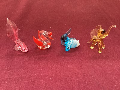 Lot 1297 - One box of Murano glass animals