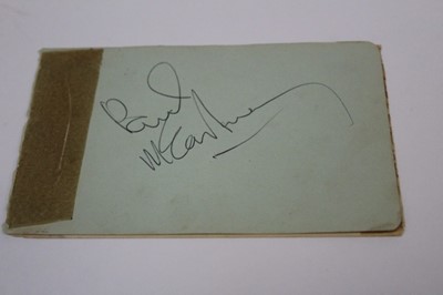 Lot 1477 - Autograph album pages signatures of Ringo Starr and Paul McCartney