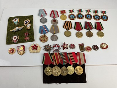 Lot 470 - Large group of Cold War era Soviet commemorative medals and decorations.