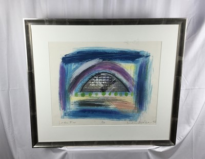 Lot 8 - *Richard Walker signed limited edition print - London Blue, dated '96, AP,  50cm x 62cm, mounted in glazed silver frame (79cm x 90cm overall)