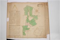 Lot 858 - Rare mid-18th century hand-drawn Estate map - '...