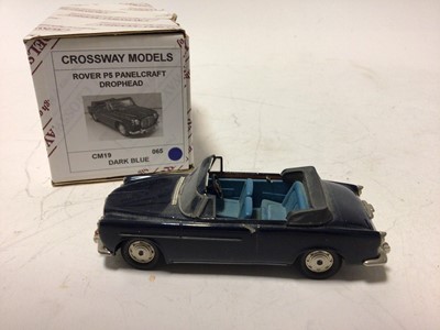 Lot 49 - Crossways Models MG 1300 Saloon in British Racing Green Limited edition of 25 produced in Swiss livery by Mitzler within a limited run of 500 produced plus a Rover P5 Panellcraft drophead No.65 in...
