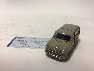 Lot 50 - Crossways Models Morris Ocford MO Prototype of a limited run of 400, Morris Oxford Series II Traveller No.88 of 600 both boxed with certificates (2)