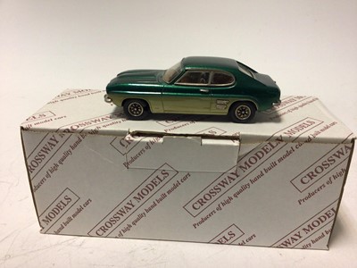 Lot 51 - Crossways Models Ford Capri 3 litre custom No.4 of limited edition of 25 metallic Appolo Green plus one other Ford Capri 3 litre No.11 of limited edition of 25 finished in metallic orange over whit...