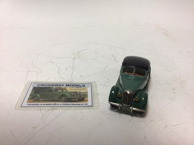 Lot 53 - Crossways Models Riley RMB 2.5 litre Saloon No.29 of production run of 100, Morris Oxford Series II Traveller No.19 of 600 both boxed with certificates (2)