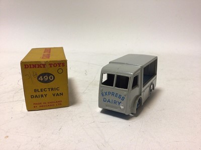 Lot 38 - Dinky Electric Diary Van No 490 Express Dairy and Electric Dairy Van (N.C.B.) No 491, both in original boxes (2)