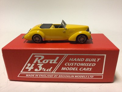 Lot 59 - Brooklin Models Rod 43rd range all boxed to include Rod 19 1960 Ford Consul Pro-Sheet 'Orange' Rod 25 1970 Volvo Amazon GT, Rod 05 1940 Graham Hollywood Convertible (3)
