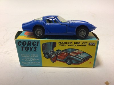 Lot 42 - Corgi Ferrari 'Berlinetta' 250 Le mans No 314, Marios 1800Gt, with Volvo Engine No 3424, Lotus elan Coupé No 319, all boxed (3)