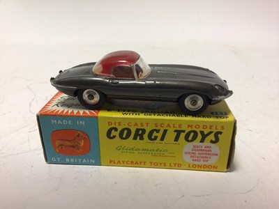 Lot 44 - Corgi E type Jaguar with detachable Hard Top No.307, boxed