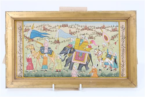 Lot 861 - Indian School, decorative watercolour and body...