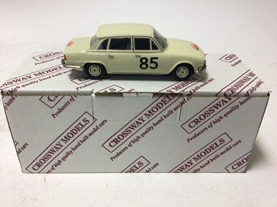 Lot 55 - Crossways Models Triumph 2000 MKI Saloon 1966 Monte Carlo Rally No.16 of a production run of 100 finished in white and Triumph Dolomite Sprint No.24 of a production run of 25 finished in Minosa yel...