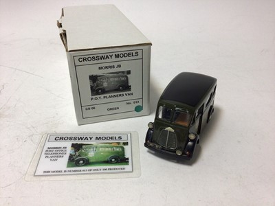 Lot 56 - Crossways Model Morris JB Post Office Telephones Planners Van No.13 of only produced finished in green, boxed with certificates (1)