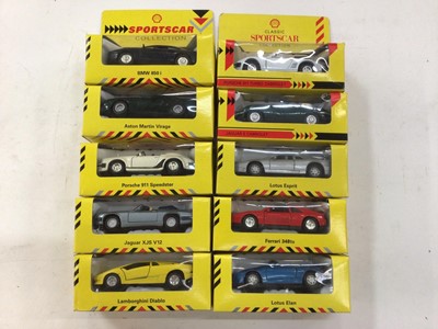 Lot 1907 - Die cast boxed selection of Lledo models including larger Cameo sets, Shell sports car selection and others.