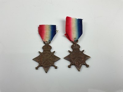 Lot 495 - First World War 1914 'Mons Star' named to 8109 PTE. J. Peterson. 2/Conn: Rang: and a 1914 - 15 Star named to B.4230. R. Peterson. SMN. R.N.R.