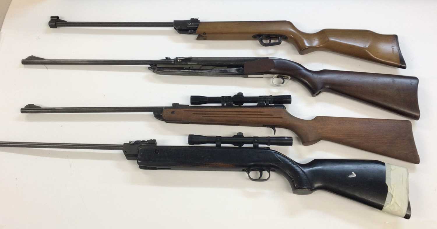 Lot 963 - Four old air rifles various