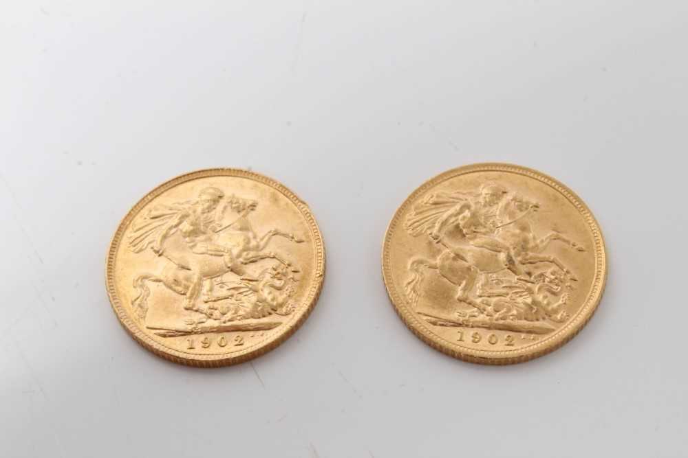 Lot 200 - G.B. - Gold Sovereigns Edward VII 1902 x 2 GVF-AEF (2 coins)