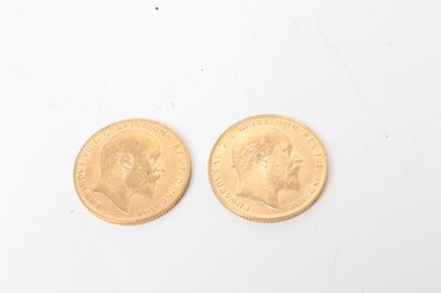 Lot 201 - G.B. - Gold Sovereigns Edward VII 1906 AVF & 1907 VF (2 coins)