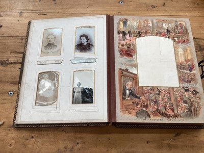 Lot 1461 - The Gladstone Album - illustrated leather bound, with original key and working musical movement