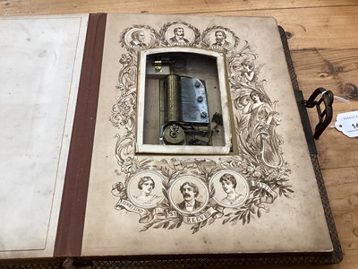 Lot 1461 - The Gladstone Album - illustrated leather bound, with original key and working musical movement