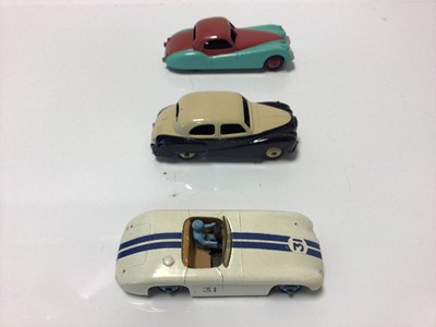 Lot 69 - Diecast Corgi and Dinky unboxed models including Smiths Carrier Van and Shop, Chivers Jellies and others