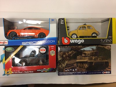 Lot 70 - Diecast boxed selection various manufacturers including Ixo, Burago, Corgi, Maisto and others including TV related plus Meccano SF71H racing car (2 boxes)
