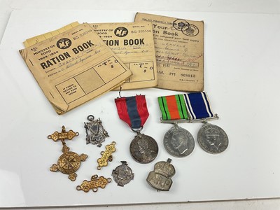 Lot 548 - Second World War medal pair comprising Defence medal and George VI Police Long Service and Good Conduct medal named to Const.