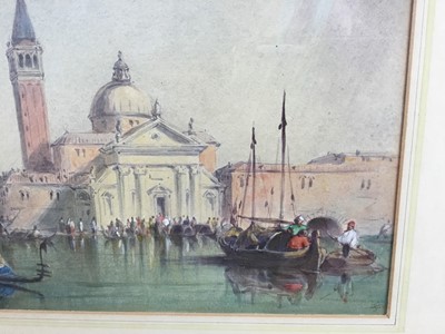 Lot 98 - 19th century Venetian school watercolour, framed and glazed