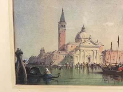 Lot 98 - 19th century Venetian school watercolour, framed and glazed