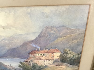 Lot 121 - Pair of 19th century continental watercolour landscapes, framed and glazed