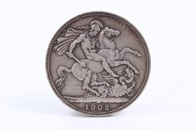 Lot 215 - G.B. - Edward VII silver Crown 1902 F (1 coin)