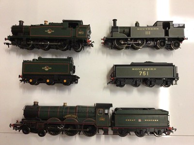 Lot 1816 - Railway OO gauge Hornby and Bachmann unboxed locomotives, some with tenders (qty)