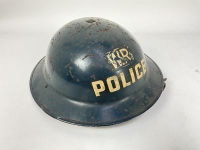 Lot 560 - Second World War Police tin helmet, with painted lettering 'W. R Police' to front.