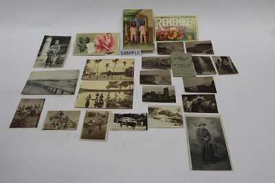 Lot 1462 - Group of postcards including novelty mechanical cards, local views, real photographic etc and ephemera