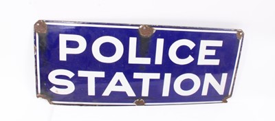 Lot 561 - Vintage rectangular enamel Police station sign, 61 x 25.5cm