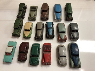 Lot 1811 - Selection of unboxed vintage Dinky cars, Solido plus other unboxed and OO gauge vehicles (qty)