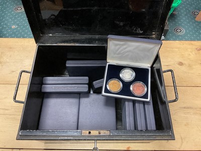 Lot 221 - World - Edward VIII 'Fantasy' issue coin sets dated 1936, each containing three Five Shilling Crown sized coins, struck in silver, copper & bronze with examples from Australia, Cyprus, Great Britai...