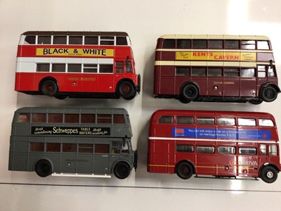 Lot 1809 - Selection of boxed and unboxed Corgi and Solido double decker buses (qty)